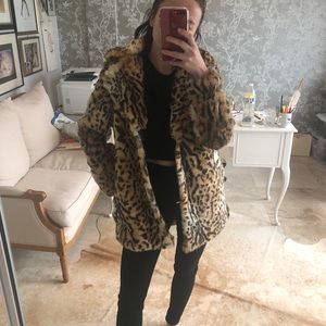 leopard cheetah fur coat